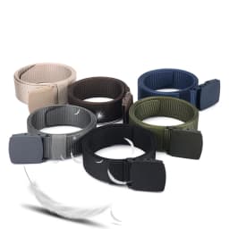Canvas Belt with Automatic Plastic Buckle - Perfect for Outdoor Sports & Casual Wear Ideal Gift Choice