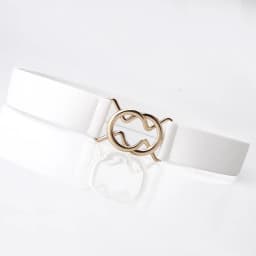 New Metal Round Buckle Wide Belt For Women Lady Retro JK Solid Color Elastic Skinny Waist Belts Fashion Dress Shirt Decor Strap