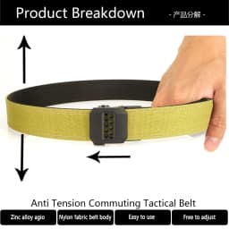 TUSHI New 140cm Military Gun Belt for Men Sturdy Nylon Metal Automatic Buckle Duty Tactical Belt Outdoor Girdle IPSC Accessories