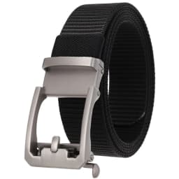 Men's Nylon Belt Toothless Buckle Male Waistband Width:3.4cm Black\Coffee\Blue\Beige \Green Length:110-120cm