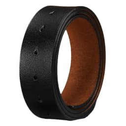 New Men's Leather Smooth Buckle Belt Leather Headless Belt Belt Men's Retro Belt Without Buckle Punching longer