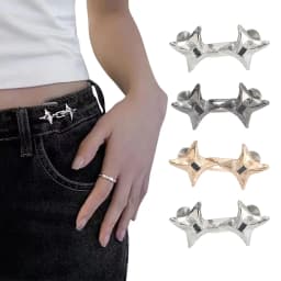Adjustable Star Waist Tightener Clip - No Sew Jean Buttons for Women's Loose Jeans Skirts Dresses Fashion Waist Accessories Gift