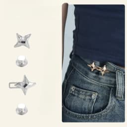 Adjustable Star Waist Tightener Clip - No Sew Jean Buttons for Women's Loose Jeans Skirts Dresses Fashion Waist Accessories Gift
