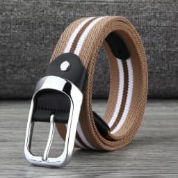 33 Styles Men Black Metal Pin Buckle Belt Fashion Casual Business Simple Wild Elastic Woven Comfort Stretch Belt Non-hole