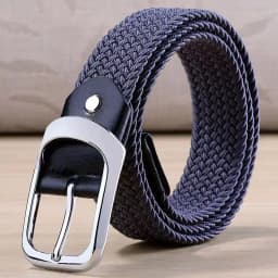 33 Styles Men Black Metal Pin Buckle Belt Fashion Casual Business Simple Wild Elastic Woven Comfort Stretch Belt Non-hole