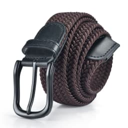33 Styles Men Black Metal Pin Buckle Belt Fashion Casual Business Simple Wild Elastic Woven Comfort Stretch Belt Non-hole