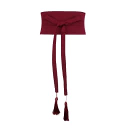 Pure Color Cotton Linen Belt Bla Red Contrast Wide Versatile Tassel Tie Waist Band for Dres And Pants Spring Summer