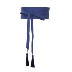 Pure Color Cotton Linen Belt Bla Red Contrast Wide Versatile Tassel Tie Waist Band for Dres And Pants Spring Summer