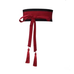 Pure Color Cotton Linen Belt Bla Red Contrast Wide Versatile Tassel Tie Waist Band for Dres And Pants Spring Summer