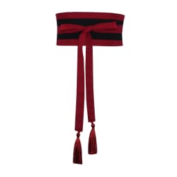 Pure Color Cotton Linen Belt Bla Red Contrast Wide Versatile Tassel Tie Waist Band for Dres And Pants Spring Summer