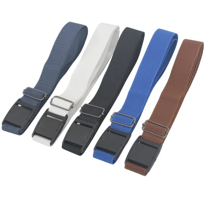 New Women Men Invisible Belt Elastic Adjustable Belt for Jeans Men's Automatic Buckle Belt Canvas Elastic Waist Belt Waistband