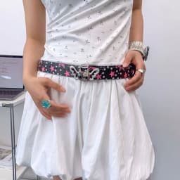 Y2K Heart And Star Wide Leather Belt Fashion Black White Waist Strap Trendy Women's Accessories For Jeans Skirt Decor Waistband