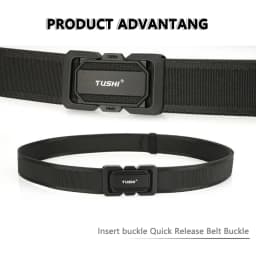 TUSHI Official Genuine Military Belt Elastic Belt for Men Alloy Buckle Quick Release Tactical Belt Stretch Girdles Male