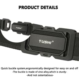 TUSHI Official Genuine Military Belt Elastic Belt for Men Alloy Buckle Quick Release Tactical Belt Stretch Girdles Male
