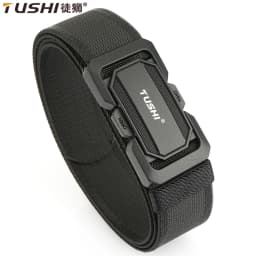 TUSHI Official Genuine Military Belt Elastic Belt for Men Alloy Buckle Quick Release Tactical Belt Stretch Girdles Male