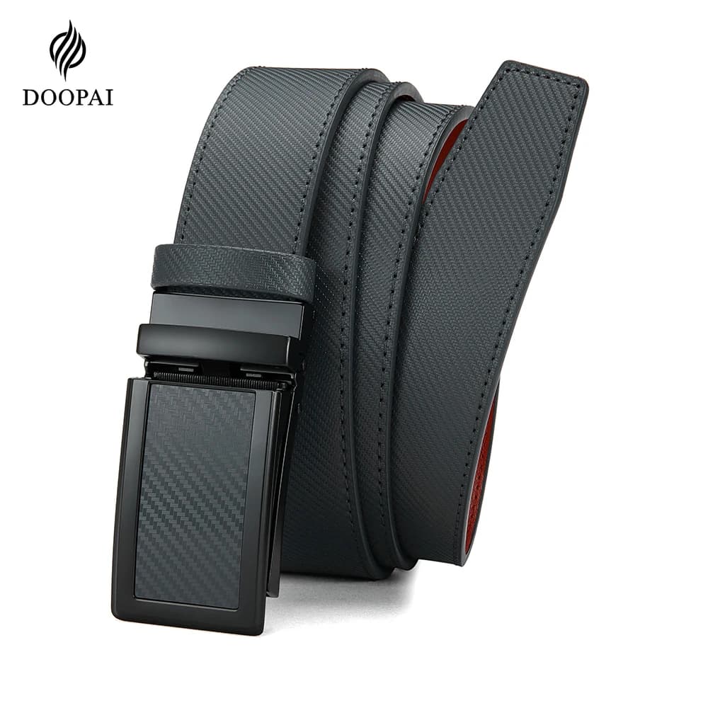 Men Belt Genuine Leather High Quality Buckle Jeans Cowskin Casual Belts Business Cowboy Male Automatic Buckle Belt 115cm 125cm
