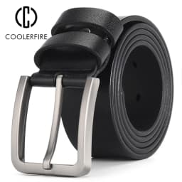 Belt for Man Genuine Leather Designer Luxury Men's Trouser Belt Black Belt for Jeans Male Belts Pin Buckle Waistband Strap HQ027