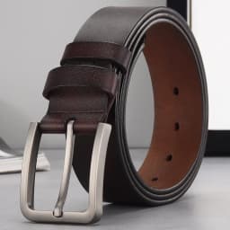 Belt for Man Genuine Leather Designer Luxury Men's Trouser Belt Black Belt for Jeans Male Belts Pin Buckle Waistband Strap HQ027