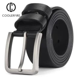 Belt for Man Genuine Leather Designer Luxury Men's Trouser Belt Black Belt for Jeans Male Belts Pin Buckle Waistband Strap HQ027