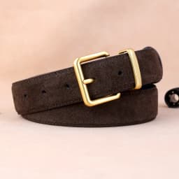 Real Leather Women's Belt Frosted Suede Leather Casual Pants Jeans and Skirts Decorated with High-end Luxury Belt