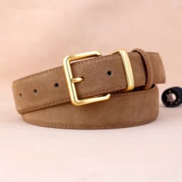 Real Leather Women's Belt Frosted Suede Leather Casual Pants Jeans and Skirts Decorated with High-end Luxury Belt