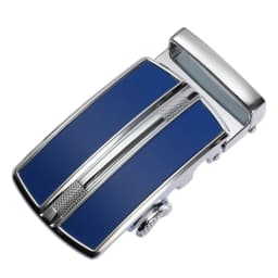 Fashion Alloy Automatic Buckle Ratchet Black Belt Buckle 40mm Width for Men Suitable for 3.5cm Width Leather Belt No Holes