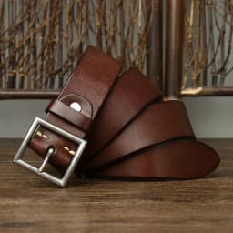 3.8CM Real Cow Genuine Leather Luxury Strap Male Belts Cowskin Retro Vintage Stainless Steel Pin Buckle Men Belt High Quality