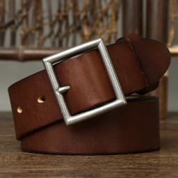 3.8CM Real Cow Genuine Leather Luxury Strap Male Belts Cowskin Retro Vintage Stainless Steel Pin Buckle Men Belt High Quality