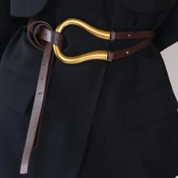New Golden Metal Buckle Knotted Belt For Women Long Pu Leather Waist Belts for Lady Female Dress Coat Decorative Straps Girdle