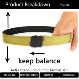 TUSHI Official Genuine New Military Tactical Belt Alloy Automatic Buckle Men's Police Duty Belt 1100D Nylon IPSC Gun Belt Male
