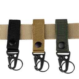 Tactical Belt Key Chain Holder Carabiner Molle Snap Hook Belt Nylon Webbing Buckle Hanging Camping Hiking Outdoor Accessories