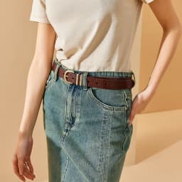 BEAUTODAY Retro Belts Women Genuine Cow Split Metal Buckle Old Crease Design Adjustable Ladies Jeans Accessories Handmade 91031