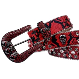 Belt Man-Made Diamond Skull Belt Ladies Western Denim Chic Metal Buckle Punk Shiny Y2K Jeans Jacket Belt