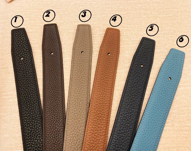 2026 WITHOUT BUCKLE new design 3.2cm high quality men women togo genuine leather strap trousers first layer belt