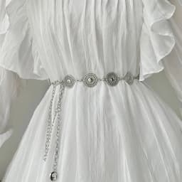 Women Hollow Out Round Metal Belt Gold Silver Carved Long Adjustable Chain Belts Elegant Lady Girl Dress Coat Decorative Strap