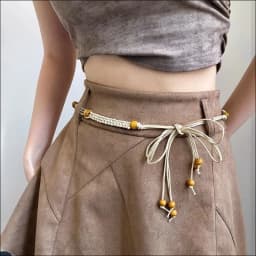 Bohemian style women's belt hand-woven beaded belt summer beach dress match
