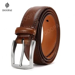 2025 Men Belts Pin Buckle Metal Automatic Buckle Belt Genuine Leather Male Belt Strap Male Black Coffee Brown WaistBelts for Men