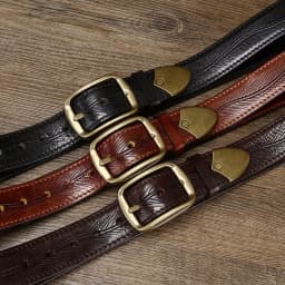 3.8CM Wide Men's Genuine Leather Cowhide Copper Buckle Casual Retro Fashion Belt Men Waistband Male Luxury Strap Cintos