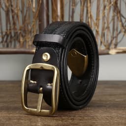 3.8CM Wide Men's Genuine Leather Cowhide Copper Buckle Casual Retro Fashion Belt Men Waistband Male Luxury Strap Cintos