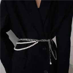 Women Belt Pearls Splicing Woman Belt for Jeans Vintage Fashion Leisure Designer Belts Women High Quality 2024 New