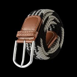 3.3cmx107cm Unisex Belt Casual Knitted Pin Buckle Men Belt Woven Canvas Elastic Braided Stretch Belts for Women