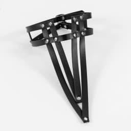Punk Black PU Leather Choker Necklace For Women Men Cool Punk Gothic Spike Biker Choker PU Leather Collar Belt Rock YK2 Necklace