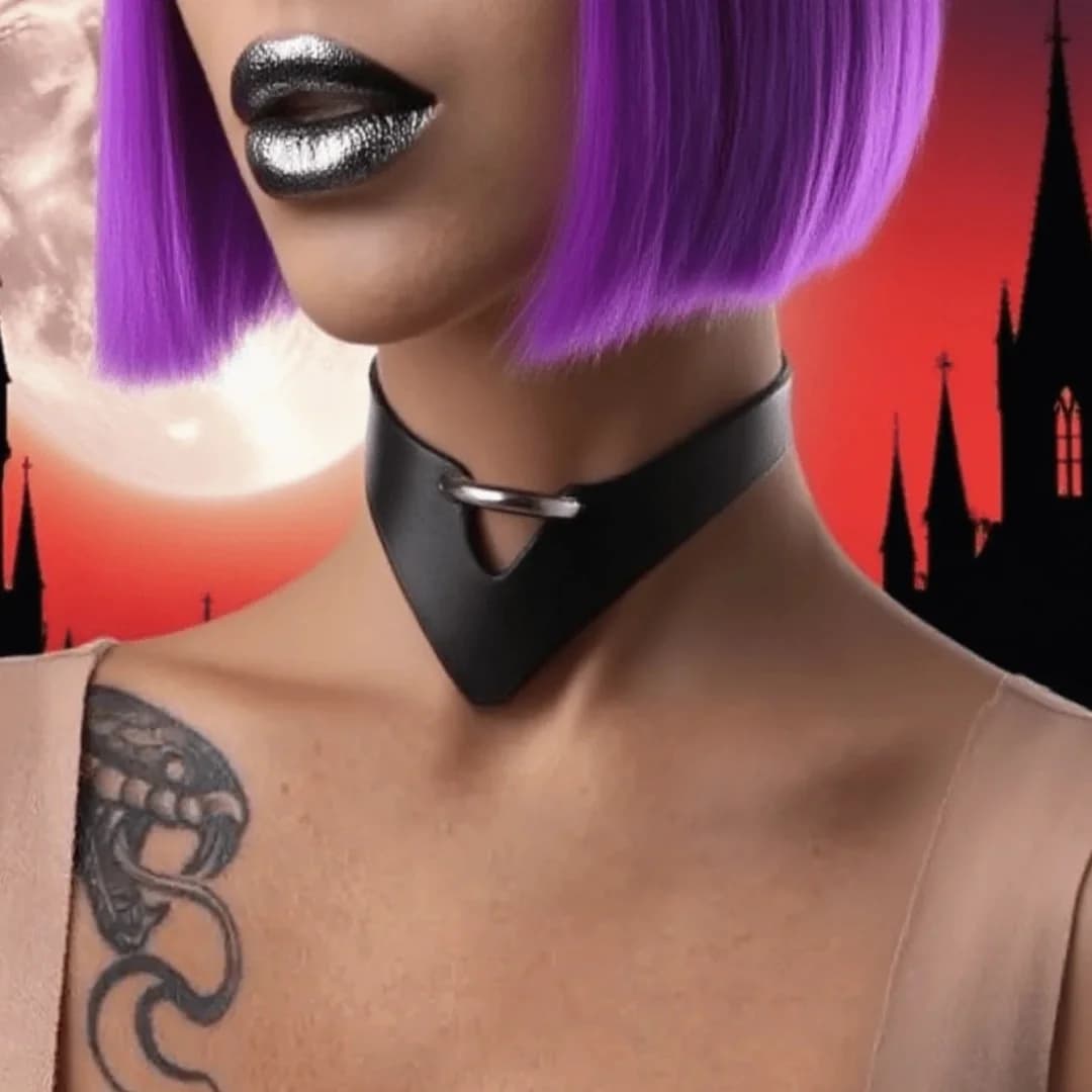 Punk Black PU Leather Choker Necklace For Women Men Cool Punk Gothic Spike Biker Choker PU Leather Collar Belt Rock YK2 Necklace