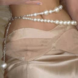 Sexy Geometric Pearl Waist Chain For Women Double Layer Beads Chain Belt Streetwear Summer Fashion Body Jewelry