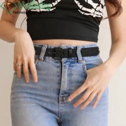 New Purple Rivet Punk Women's Belt Hip Hop Y2k Jeans Accessor Girdle Fashion Trend Pu Leather Pin Buckle Waistband Unisex