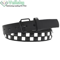 New Purple Rivet Punk Women's Belt Hip Hop Y2k Jeans Accessor Girdle Fashion Trend Pu Leather Pin Buckle Waistband Unisex