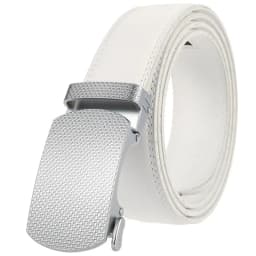Luxury Mens Genuine Leather Belt White Cowhide Alloy Automatic Buckle Formal Belts For Men 3.5cm Width Waist Strap Male B373