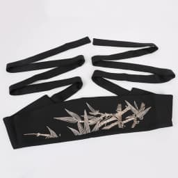 Chinese Han Dynasty Hanfu Clothing Waistband with Tassels Wide Tie Belt with Bamboo Embroidery