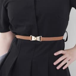 Fashion Gold Metal Knob Buckle Stretch Belt Women Thin Solid Color Slim Body Waist Belts Lady Coat Dress Shirt Skinny Waistband