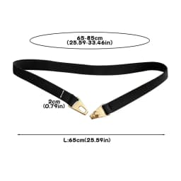 Fashion Gold Metal Knob Buckle Stretch Belt Women Thin Solid Color Slim Body Waist Belts Lady Coat Dress Shirt Skinny Waistband